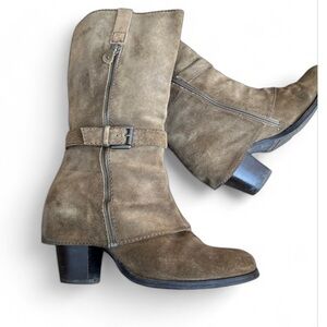 Biviel Cowgirl Style Flap Suede Boots Sz 40